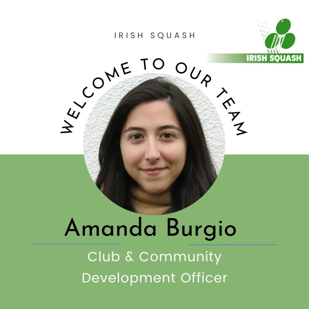 Amanda Burgio Joins Irish Squash as Club & Community Development Officer